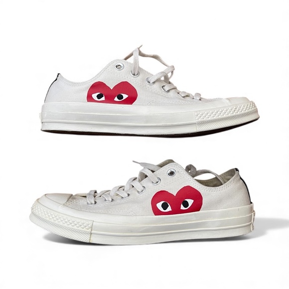 EUC - Comme des Garçons Play x Converse Heart Logo Sneakers - Picture 6 of 9